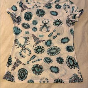 Stylish Patterned Women's Mesh Top